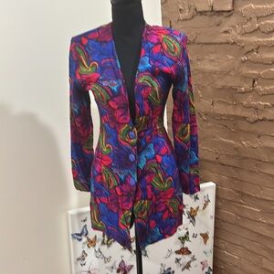 Dawn Joy Fashions Colorful and fun  blazer size small 7-8